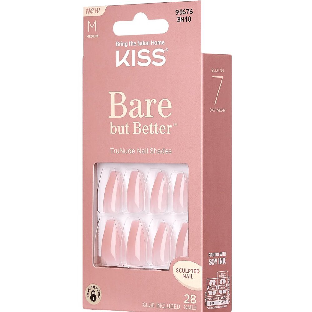 Kiss Bare but Better Medium Length Nails - Bare Nude